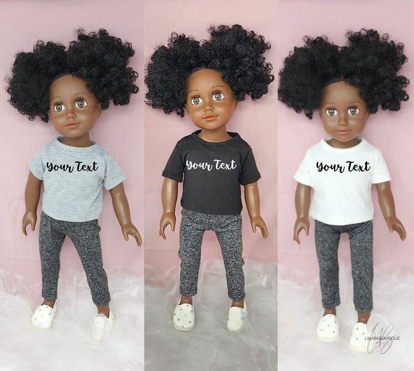 Personalized 18" Black Doll