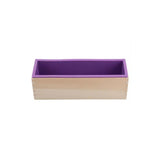 Soap Making Bundle with 2 Purple Rectangular Molds and 2 Cutters (Wavy and Straight)