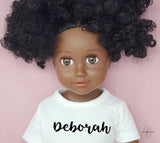 Personalized 18" Black Doll