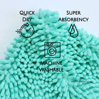 Quick Drying Multipurpose Chenille Towel with Built in Hand Pockets│Lint and Scratch Free Detailing│Household Spills│Extra Absorbent for Petcare│80cm x 35cm