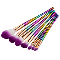 Linara Boutique Rainbow Twist 7 Piece Premium Professional Cosmetic Brush Set