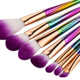 Linara Boutique Rainbow Twist 7 Piece Premium Professional Cosmetic Brush Set