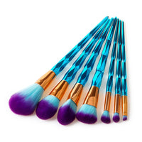 Linara Boutique Blue Diamond 7 Piece Professional Cosmetic Brush Set
