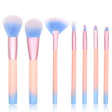 Linara Boutique 7 Piece Peachy Pink Professional Cosmetic Brush Set