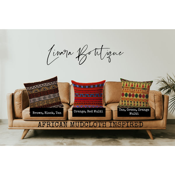 AFRICAN MUDCLOTH INSPIRED Decor Cushions