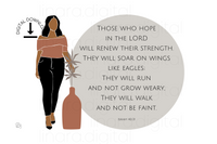 Isaiah 40:31│Modern Minimalist Christian Art Print | Diverse Women and Scripture | Christian Home Décor | Bible Quote | Instant Digital Download