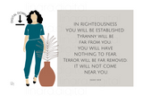 Isaiah 54:14│Modern Minimalist Christian Art Print | Diverse Women and Scripture | Christian Home Décor | Bible Quote | Instant Digital Download