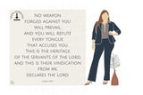 Isaiah 54:17│Modern Minimalist Christian Art Print | Diverse Women and Scripture | Christian Home Décor | Bible Quote | Instant Digital Download